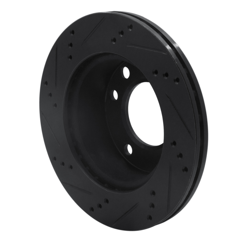 Dodge Sprinter 3500 Brake Rotor (1) - Front Left - R1 Concepts - Drilled & Slotted - Black - `02-`06